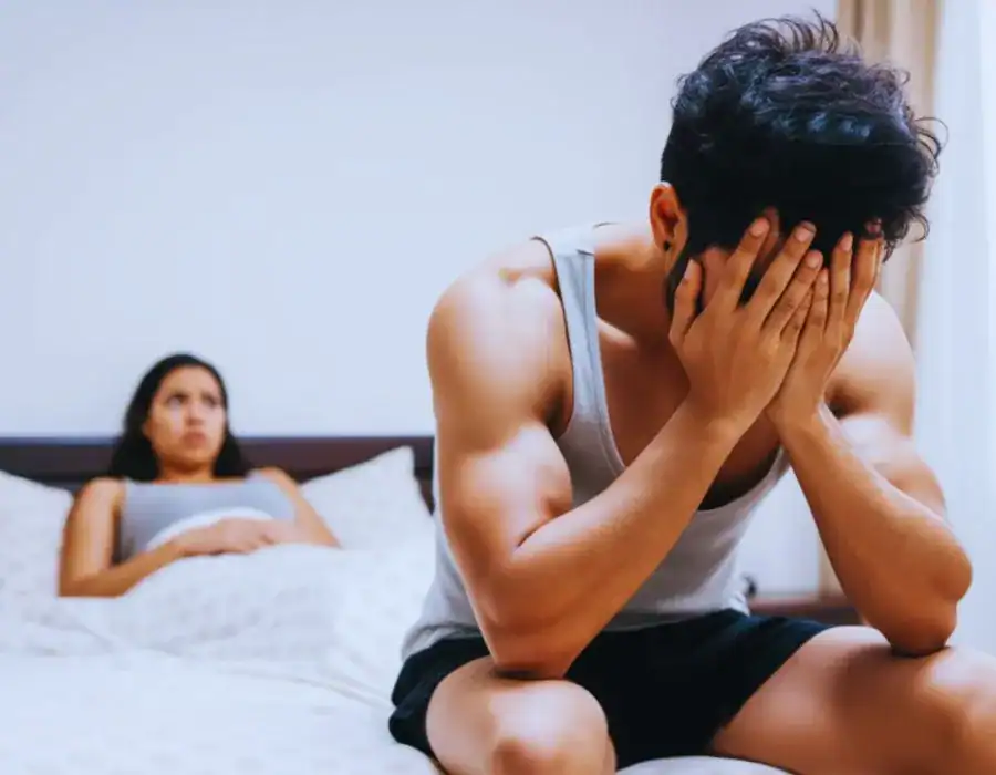 Image of upset man in need of erectile dysfunction treatment Edgware